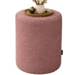 Dzieci Hauss Pufy Do Przedpokoju|Pufy Do Pokoju Młodzieżowego*Okragła pufa baranek boucle różowa Roller Baloo 2071