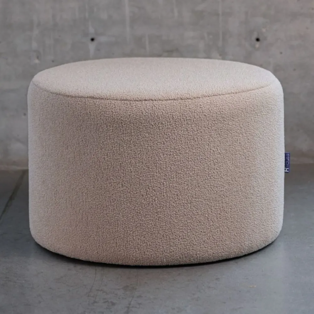 Dzieci Hauss Pufy Do Przedpokoju|Pufy Do Pokoju Młodzieżowego*Okragła pufa boucle brudny beż Roller XL Baloo 2074