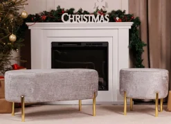 Hauss Pufy Do Przedpokoju|Pufy Do Pokoju Młodzieżowego*Okrągła pufa do toaletki Delice I