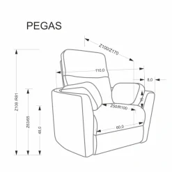 Halmar Fotele*PEGAS fotel wypoczynkowy musztardowy (1p=1szt)1 sztuka