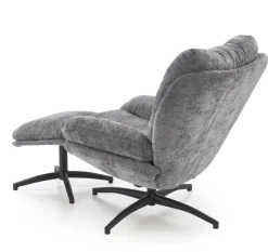 Halmar Fotele*PESTO fotel z podnóżkiem / funkcja kołyski, popielaty1 sztuka