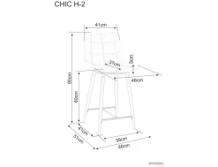 Signal Taborety I Hokery Do Jadalni|Taborety I Hokery*Półhoker Chic H-2 Velvet