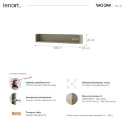 Dzieci Lenart Półki Do Przedpokoju|Półki Do Pokoju Młodzieżowego*Półka ścienna do pokoju nastolatka Woow WO-10 eukaliptus