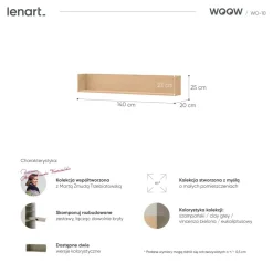 Dzieci Lenart Półki Do Przedpokoju|Półki Do Pokoju Młodzieżowego*Półka na ścianę Woow WO-10 dąb vincenza bielona