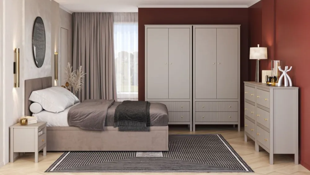 Mebelbos Półki Do Jadalni|Półki Do Sypialni*Półka wisząca 160 cm kolor taupe KLEO KL-06