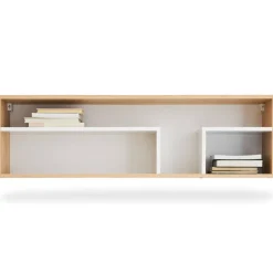 Dzieci Meblar Półki Do Pokoju Młodzieżowego|Półki Do Pokoju Dziecięcego*Półka wisząca do pokoju 105 cm PIXEL PX12 biały,szary,dąb biszkoptowy