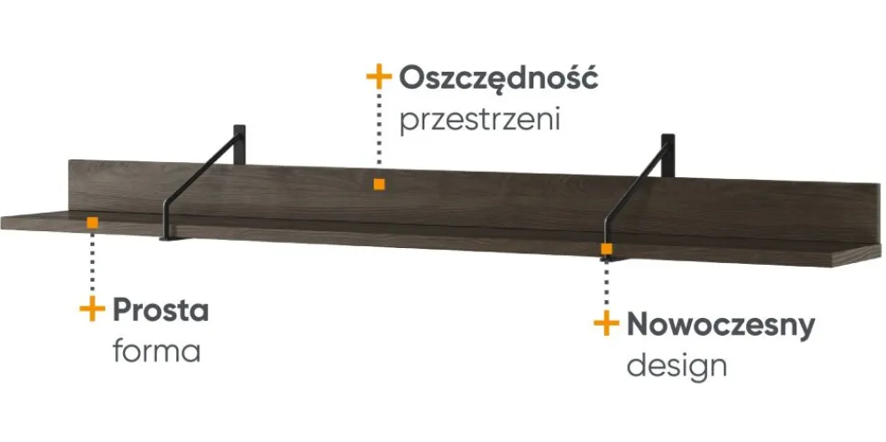 Lenart Półki Do Salonu|Półki*Półka wisząca do salonu Piemonte PE-04