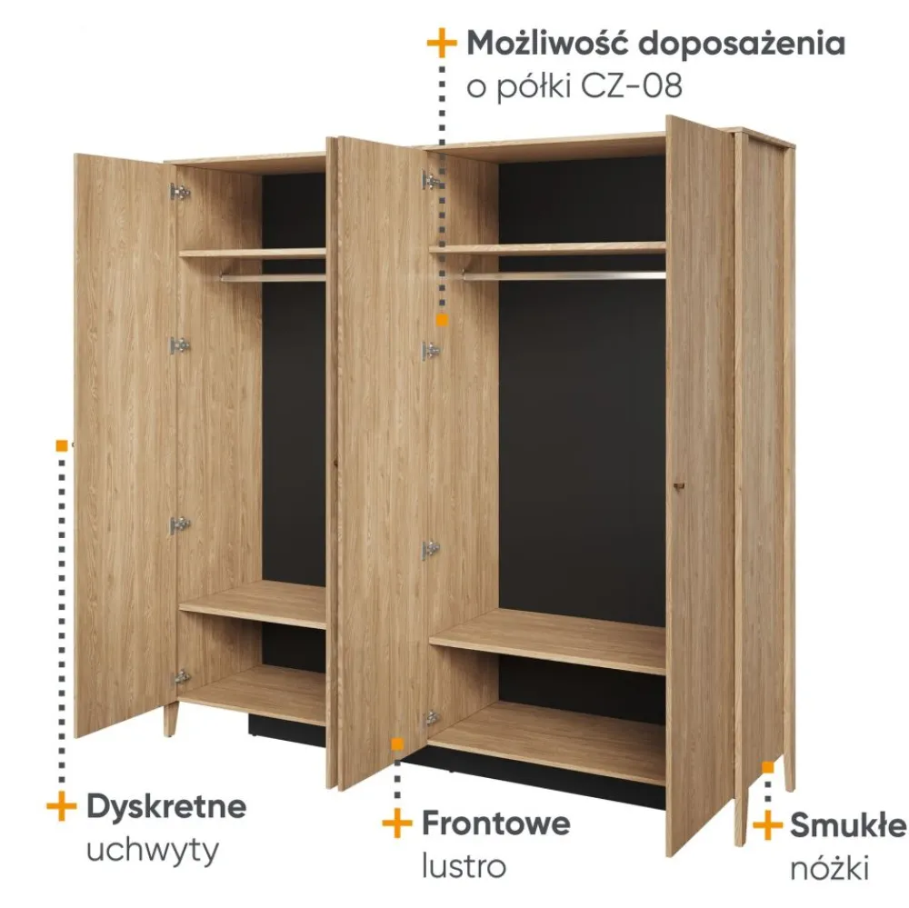 Lenart Akcesoria*Półki do szafy Cozy CZ-08 dąb olejowany
