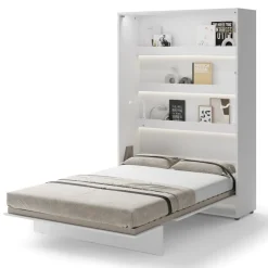 Lenart Tapczany|Półkotapczany Pionowe*PÓŁKOTAPCZAN PIONOWY BIAŁY POŁYSK BC-01 BED CONCEPT