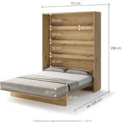 Lenart Tapczany|Półkotapczany Pionowe*PÓŁKOTAPCZAN PIONOWY DĄB ARTISAN BC-12 BED CONCEPT