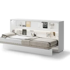 Lenart Tapczany|Półkotapczany Poziome*PÓŁKOTAPCZAN POZIOMY BIAŁY POŁYSK BC-06 BED CONCEPT