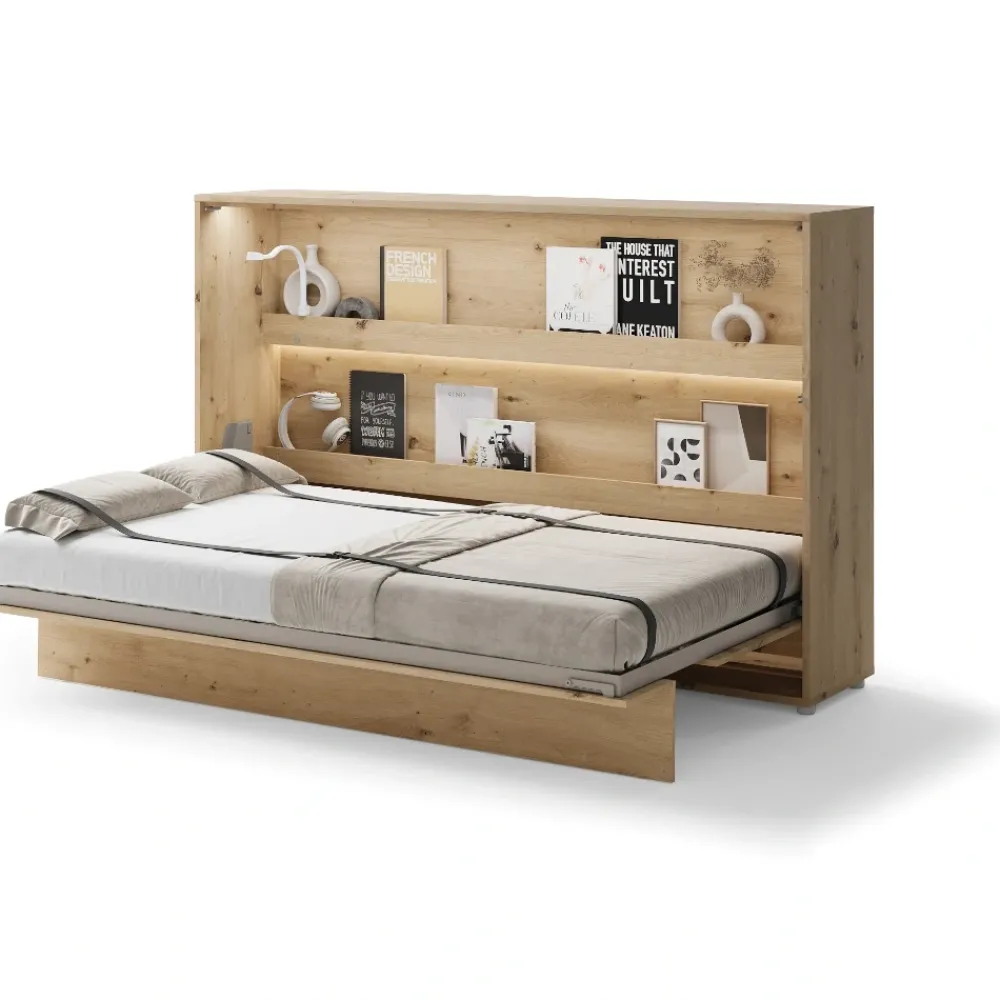 Lenart Tapczany|Półkotapczany Poziome*PÓŁKOTAPCZAN POZIOMY DĄB ARTISAN BC-05 BED CONCEPT