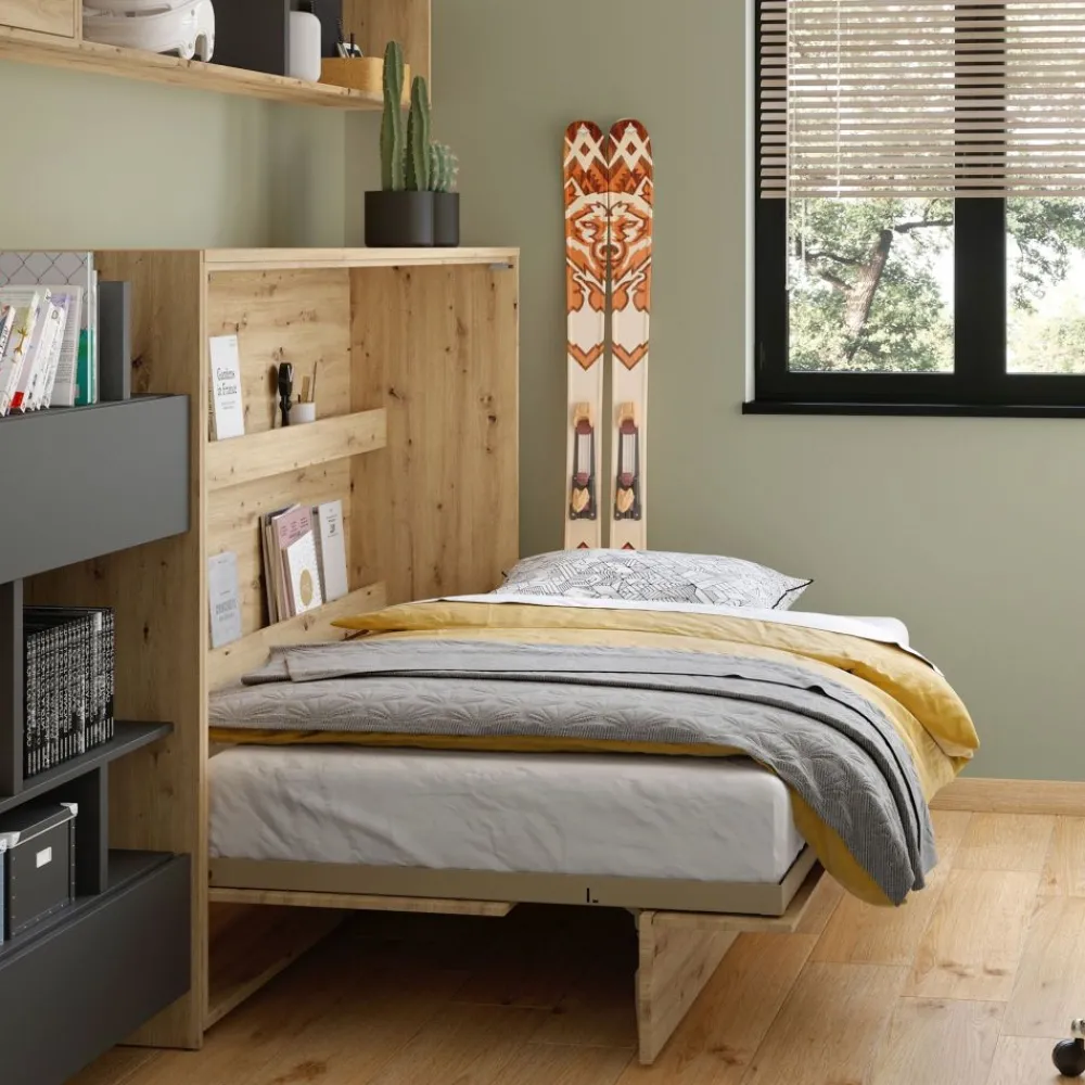 Lenart Tapczany|Półkotapczany Poziome*PÓŁKOTAPCZAN POZIOMY SZARY BC-14 BED CONCEPT