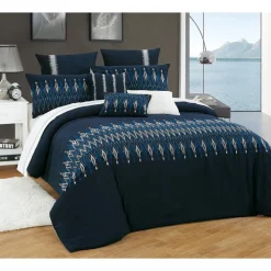 ArteHome Pościel*Pościel bawełniana Avaro premium w granatowym kolorze 160x200 cm