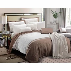ArteHome Pościel*Pościel bawełniana Castelo premium w brązowym kolorze 160x200 cm