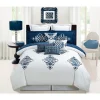 ArteHome Pościel*Pościel bawełniana Sewilla premium w biało-niebieskim kolorze 160x200 cm