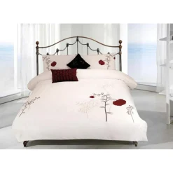 ArteHome Pościel*Pościel z mikrofibry Lagos premium w biało-czerwonym kolorze 200x220 cm