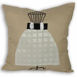 ArteHome Poduszki*Poduszka dekoracyjna z biało-czarnym sukienkowym wzorem 45x45