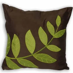 ArteHome Poduszki*Poduszka dekoracyjna z zielonymi motywami roślinnymi 45x45
