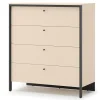 Lenart Komody Do Biura|Komody Do Przedpokoju*Pojemna komoda z szufladami ENNA EN-03 beż piaskowy