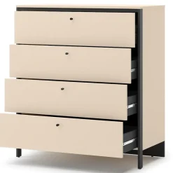 Lenart Komody Do Biura|Komody Do Przedpokoju*Pojemna komoda z szufladami ENNA EN-03 beż piaskowy