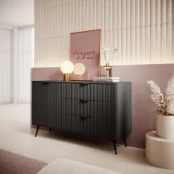 Laski Meble Komody Do Przedpokoju|Komody Młodzieżowe*Praktyczna komoda z szufladami i szafką Lante 138 1D3S