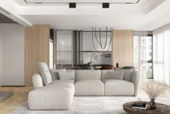 Wersal Narożniki Do Salonu|Narożniki*Prosty nowoczesny narożnik L beżowy Candelo Now or Never 03