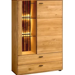 Dekort Komody Do Biura|Komody Do Przedpokoju*Przeszklona witryna dębowa Tramonto TYP 45