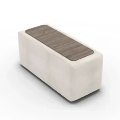 Hauss Pufy Do Salonu|Kanapy I Sofy Do Salonu*Pufa prostokąt z blatem drewnianym Enjoy