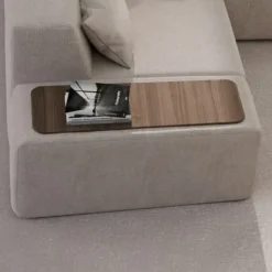 Hauss Pufy Do Salonu|Kanapy I Sofy Do Salonu*Pufa prostokąt z blatem drewnianym Enjoy