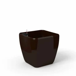 ArteHome Doniczki I Osłonki*Quadra reprezentacyjna donica w kolorze mocha z wkładem nawadniającym 37x37x36