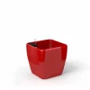 ArteHome Doniczki I Osłonki*Quadra reprezentacyjna donica w kolorze czerwonym z wkładem nawadniającym 28x28x26