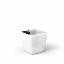 ArteHome Doniczki I Osłonki*Quadra reprezentacyjna donica w kolorze białym z wkładem nawadniającym 22x22x21