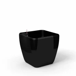 ArteHome Doniczki I Osłonki*Quadra reprezentacyjna donica w kolorze czarnym z wkładem nawadniającym 37x37x36