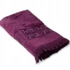 ArteHome Ręczniki*Ręcznik żakardowy 30x50cm ciemnofioletowy z ozdobnym strzępieniem na końcach