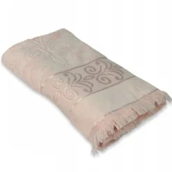 ArteHome Ręczniki*Ręcznik żakardowy 30x50cm różowy z ozdobnym strzępieniem na końcach