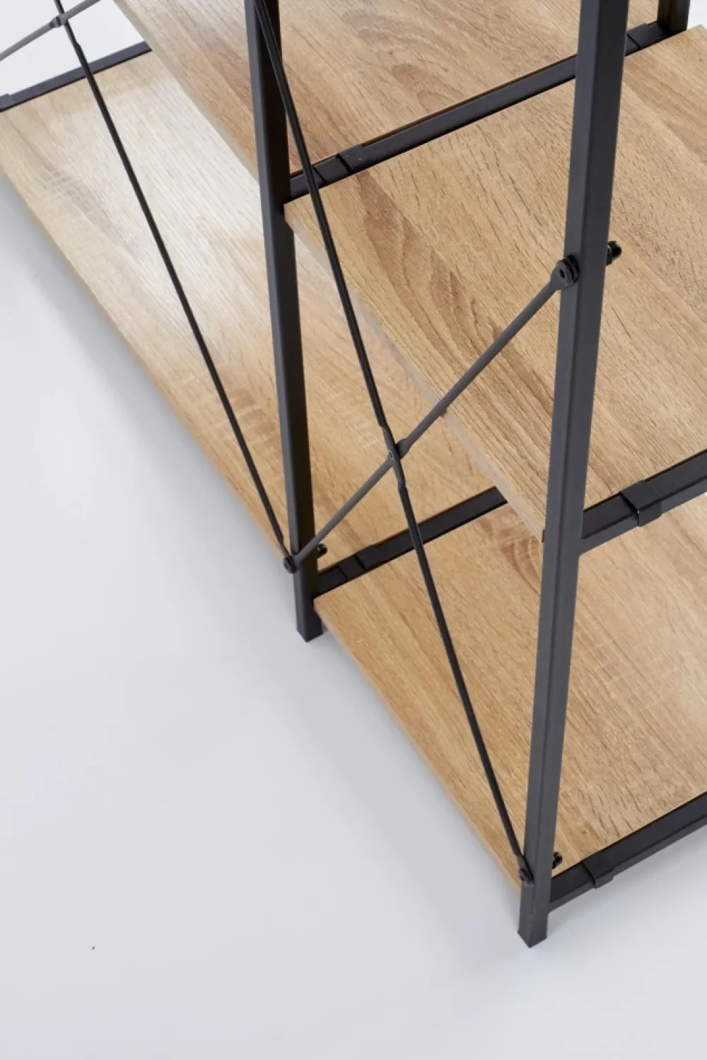 Halmar Szafki I Regały*REG19 regał dąb sonoma / czarny (1p=1szt)1 sztuka