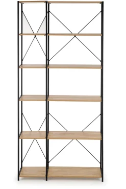 Halmar Szafki I Regały*REG19 regał dąb sonoma / czarny (1p=1szt)1 sztuka