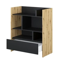 Lenart Tapczany|Nadstawki Do Półkotapczanu*REGAŁ BC-25 DO PÓŁKOTAPCZANU CZARNY / DĄB ARTISAN 92x108 BED CONCEPT