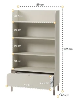 Dzieci Lenart Szafki I Regały Do Pokoju Młodzieżowego|Szafki I Regały Do Pokoju Dziecięcego*Regał młodzieżowyi Harmony HR-02