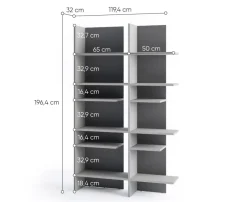 Lenart Szafki I Regały Do Biura|Szafki I Regały Do Pokoju Młodzieżowego*Regał otwarty z oświetleniem LED Fitt FL-01L