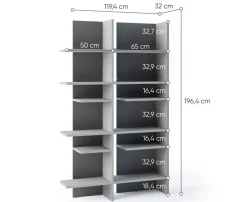 Lenart Szafki I Regały Do Biura|Szafki I Regały Do Pokoju Młodzieżowego*Regał otwarty z oświetleniem LED Fitt FL-01R