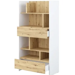 Lenart Tapczany|Nadstawki Do Półkotapczanu*REGAŁ Z SZUFLADAMI BC-28 DO PÓŁKOTAPCZANU DĄB ARTISAN / BIAŁY 92x178 BED CONCEPT