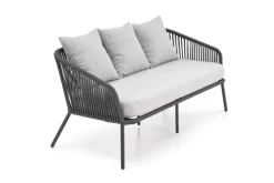 Halmar Meble Ogrodowe*ROCCA zestaw ogrodowy ( sofa + fotel 2x + ława ), ciemny popiel / jasny popiel (1p=1szt)1 sztuka