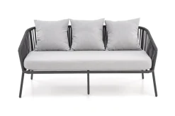 Halmar Meble Ogrodowe*ROCCA zestaw ogrodowy ( sofa + fotel 2x + ława ), ciemny popiel / jasny popiel (1p=1szt)1 sztuka