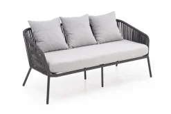 Halmar Meble Ogrodowe*ROCCA zestaw ogrodowy ( sofa + fotel 2x + ława ), ciemny popiel / jasny popiel (1p=1szt)1 sztuka