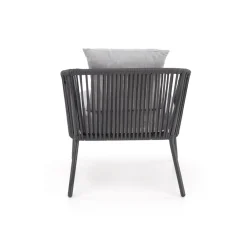 Halmar Meble Ogrodowe*ROCCA zestaw ogrodowy ( sofa + fotel 2x + ława ), ciemny popiel / jasny popiel (1p=1szt)1 sztuka