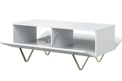 Bogart Stoliki Kawowe I Ławy*SCALIA ŁAWA 120 2K - biały mat / złote nogi