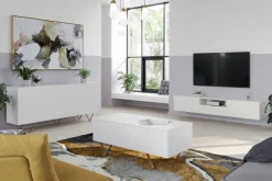 Bogart Stoliki Kawowe I Ławy*SCALIA ŁAWA 120 2K - biały mat / złote nogi