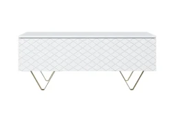 Bogart Stoliki Kawowe I Ławy*SCALIA ŁAWA 120 2K - biały mat / złote nogi